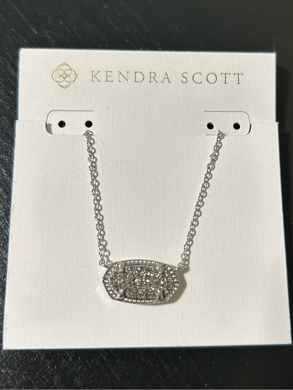Kendra Scott gray stone necklace